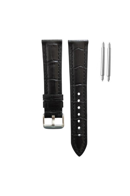 20 MM Universal Hakiki Deri Kordon Siyahi