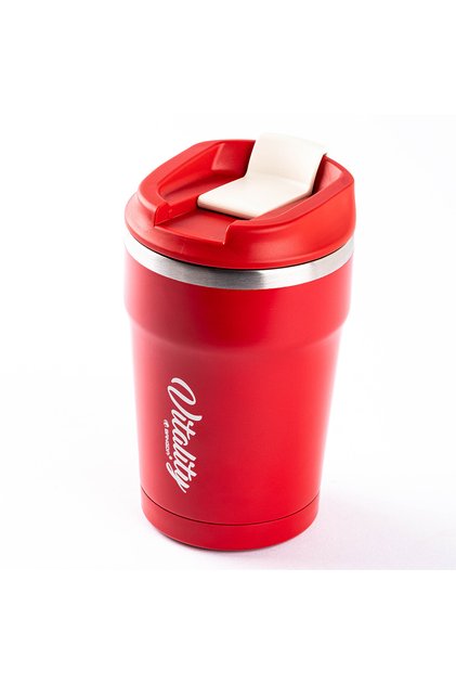 Stainless Steel Thermos Cup with Red Written 350ml