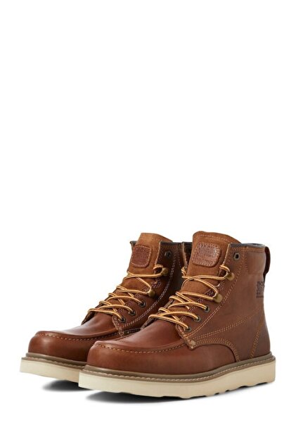Jack & Jones JFWALDGATE MOC LEATHER BOOT SN Hakiki Deri Eva Taban