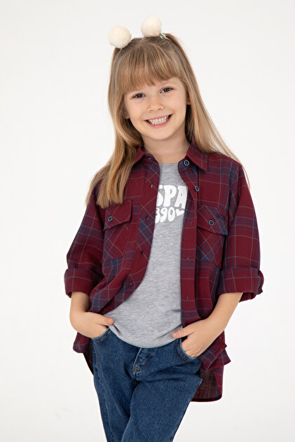Rotes Langarmshirt fĂŒr MĂ€dchen 50297470 -VR030