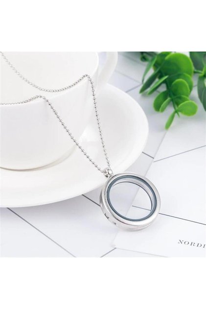 Magnetic Steel Wish Necklace with Openable Glass Inside and Lid