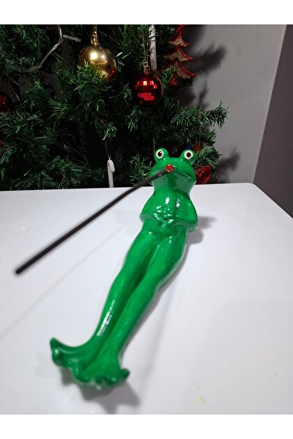 置物 ASAP TÜRKÜ HEDİYELİK Polyester Kurbağa Çubuk Tütsülük - Frog Incense