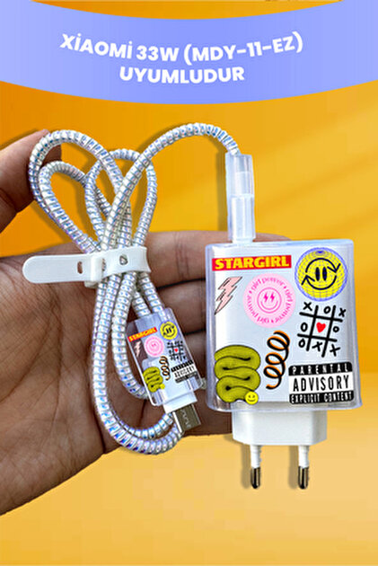 WANNACASE Xiaomi Redmi 33W Uyumlu Şarj Kablosu Ve Şarj Başlığı