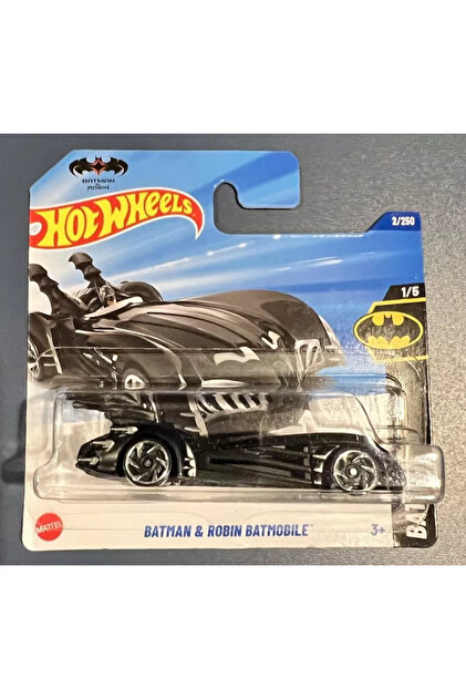 ミニカー HOTWHEELS DREAM Halloween BAT MOBILE HOT WHEELS 2025 Tekli Arabalar Siyah Batman & Robin Batmobile