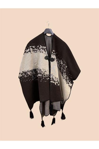 Knitwear Steel Knit Thick Mother Shoulder Scarf Shawl Poncho