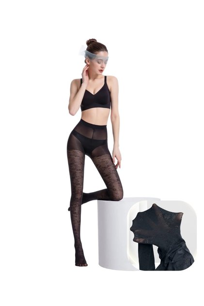 Pc Paris Leola 70 Thick Lace Patterned Black Pantyhose