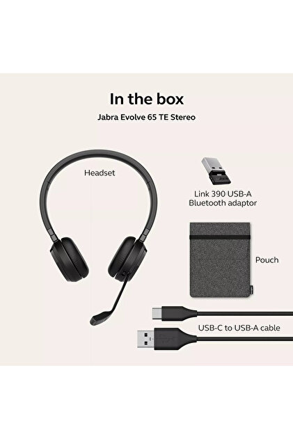 Jabra Evolve 65 TE Kablosuz Stereo Kulaklık Microsoft Teams