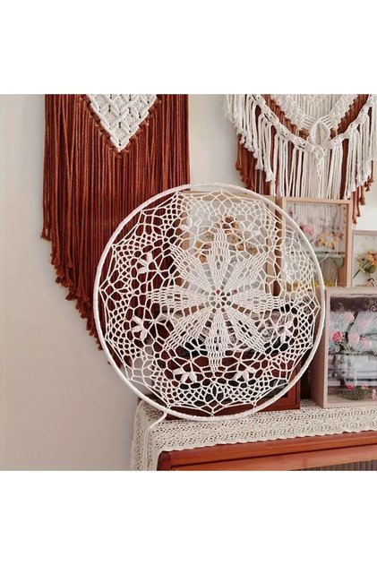 1 ADET 30 CM MAKROME EL İŞİ ÇEMBER SADECE ÇEMBER DUVAR SÜSÜ KENDİN YARAT