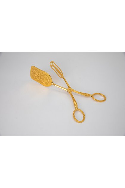 Metal Cake Tong Gold