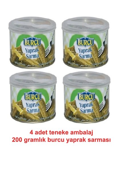 yaprak sarma 400 gram teneke ambalaj 4 adet