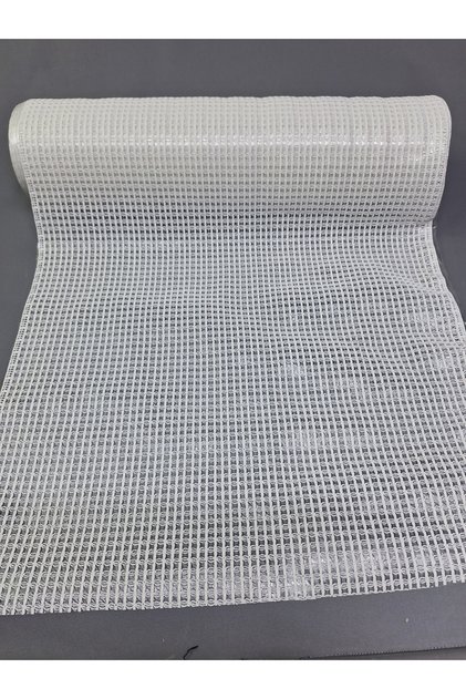 Pvc Cubric Lace Shelf and Cabinet Cover Runner (White)