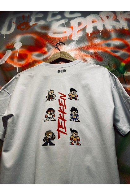 Tekken Lego Pixelation 100% Cotton Relax Mold Tshirt