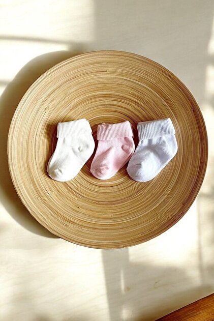 New Born Baby Girl 0-3 Months 3-Piece Socks Set