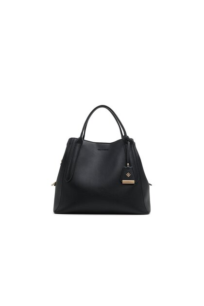 Women's Black Tote Bag With 2 Compartments