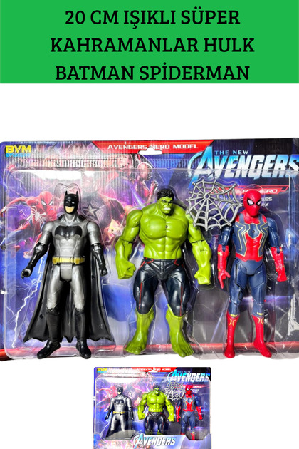 YILDIRIM OYUNCAK 20cm Süper Kahramanlar Işıklı Eklemleri