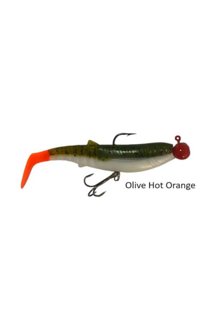 Cannibal Sahd Hazır Zokalı Silikon Yem 10cm 22gr (MODİFİYELİ) Olive Hot Orange