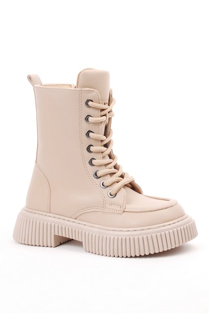 Girl's Thick Sole Cold-Proof Lace-Up and Zippered Boots