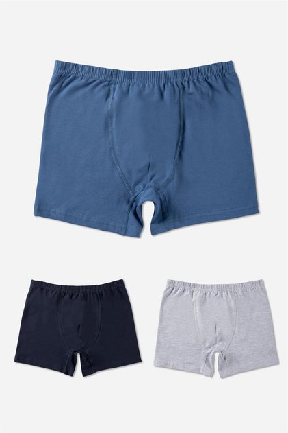 Boy's Cotton Printed Comfortable Cut Lycra Boxer Pack of 3 Colorful