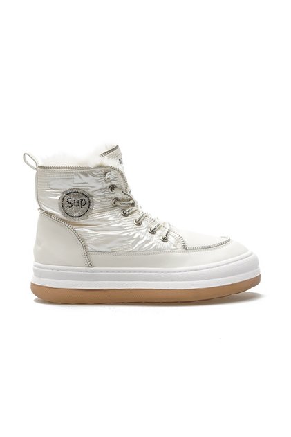 Women's Stone Detailed Sneaker Casual Boots (36-40) 24K 23K321-7 Z Beige