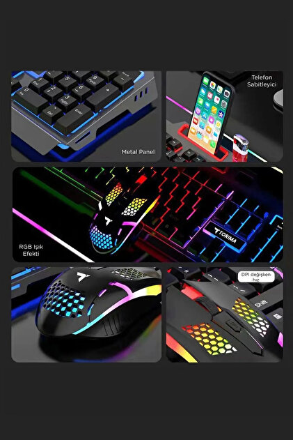 Everest Grup Gaming Rgb Işıklı Kablolu Q Klavye ve Mouse Seti