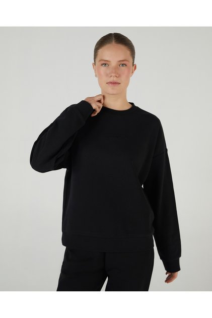 W Essential Crewneck Sweatshirt Women's Black Sweatshirt S242109-001