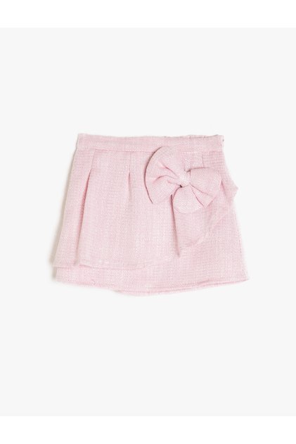Baby Girl Pink Pink Bow Detailed Skirt