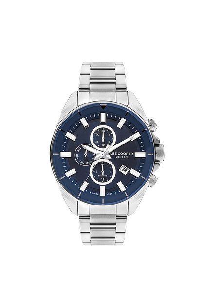 Men's Watch New Season Silver Inside Blue Function with Calendar