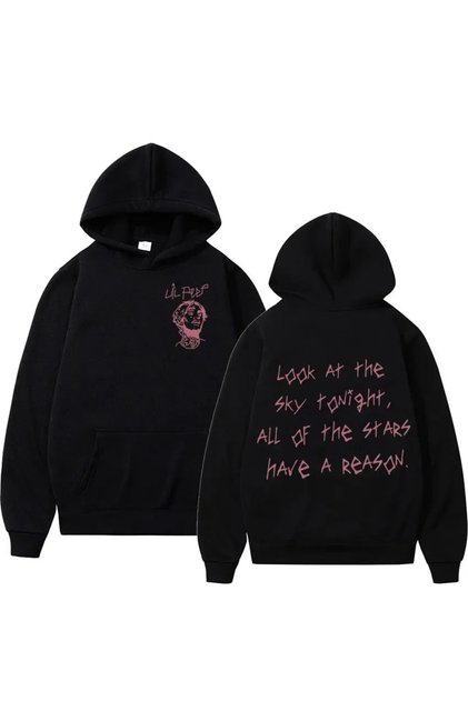 Rapçi Lil Peep tur konser Hoodie erkek Hip Hop moda ak ak Unisex at uzun kollu kapşo