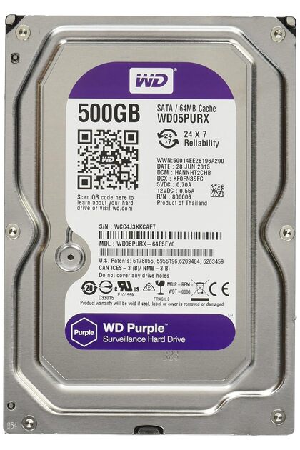 Genel Markalar Wd Purple 05PURZ 500 GB 3.5
