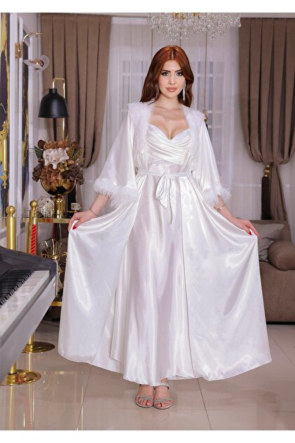 2-Piece Long Dressing Gown