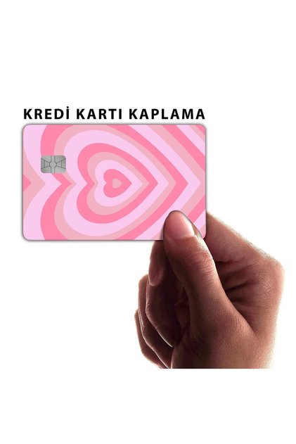 Mobile Pink Heart Design Credit Card Covering
