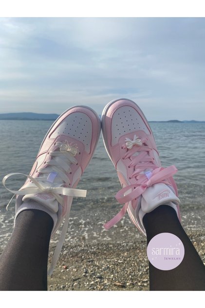 Double Color Bow Lacing with Charm