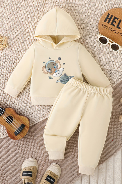 Special Design Astronaut Elephant Printed Baby Suit 22360