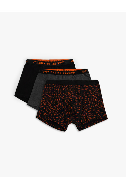 3-Piece Boxer Set with Print Detail, Multi-Colored