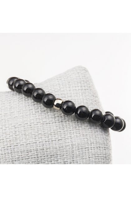 Black Tourmaline Stone Bracelet-8 mm