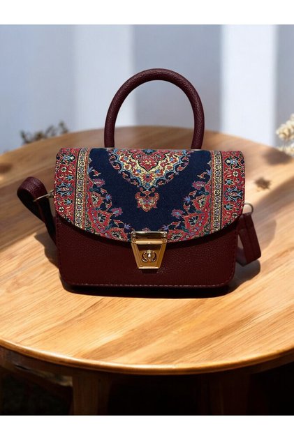 Ethnic Women's Shoulder Bag with Shawl Scarf Pattern