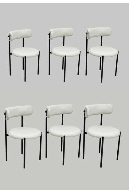 ROYALİSA TABLE CHAİR ROYAL ELISA 6 ADET SANDALYE MUTFAK SALON TEDY