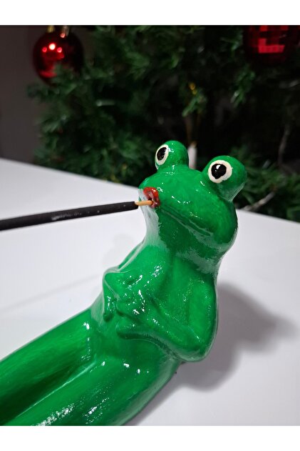 TÜRKÜ HEDİYELİK Polyester Kurbağa Çubuk Tütsülük - Frog Incense
