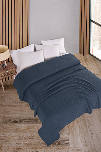 Cotton Maya Indigo Multi-Purpose Bedspread Double - 200X230 cm