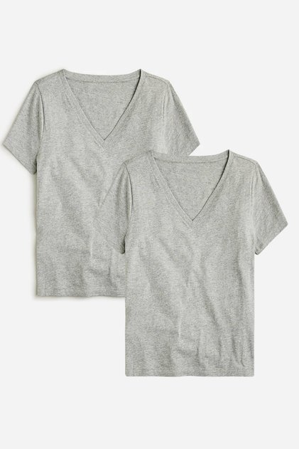Women's V-Neck Regular Tshirt Spr24Tsk45-2