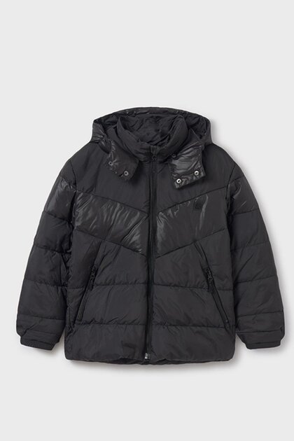 Boy's 10-18 Years Old Padded Lined Winter Coat 7457 Black