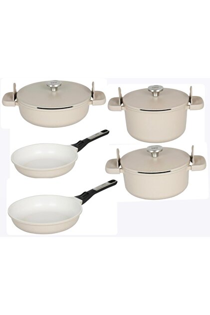 Berghoff Leo Phantom Bej Indüksiyonlu 8 Parça Yanmaz Yapışmaz