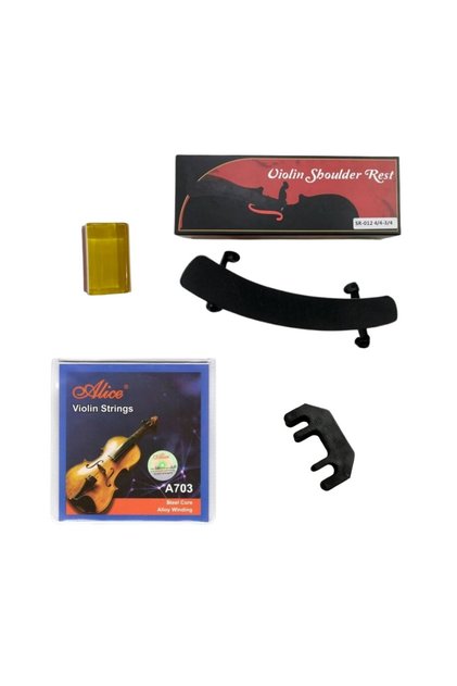 PERNĂ VIOARĂ + CORzi VIOARĂ + RĂȘINĂ + SILENCIATOR VIOARĂ SET COMPLET