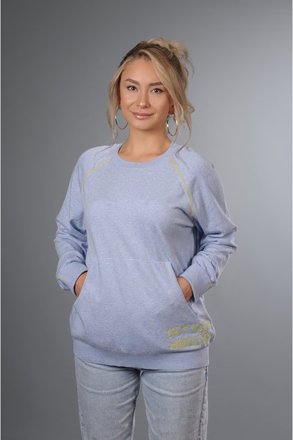 A.T.Y Xx-019 Kangaroo Pocket Bicycle Collar Sweater