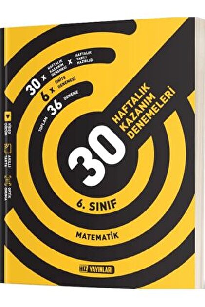 Hız Yayınları 2025-2026 6. Sınıf Matematik Haftalık Deneme Ve