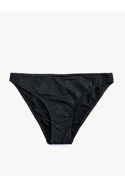 Glitter Bikini Bottom Normal Waist Textured
