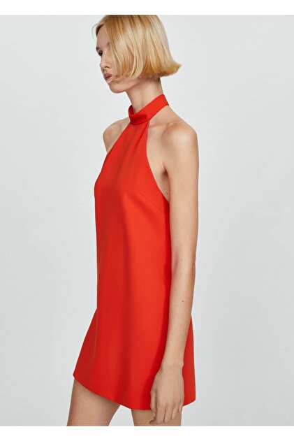 strapless open back dress Halter dress with open back main image 1