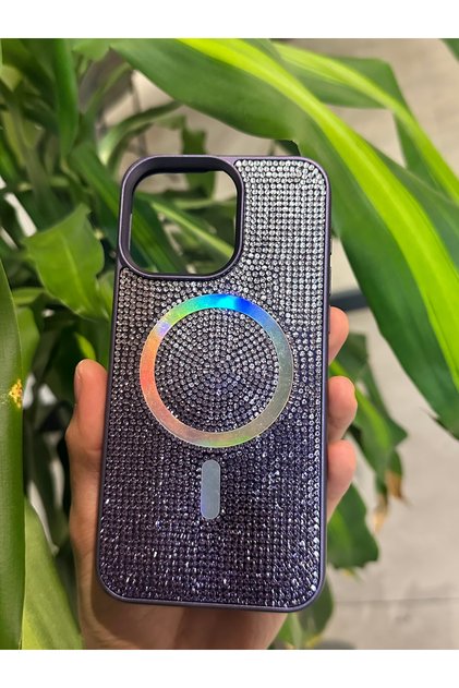 iPhone 14 Pro Max Compatible Shiny Magsafe Featured Diamond Stone Diamond Sparkling Lux Case Cover