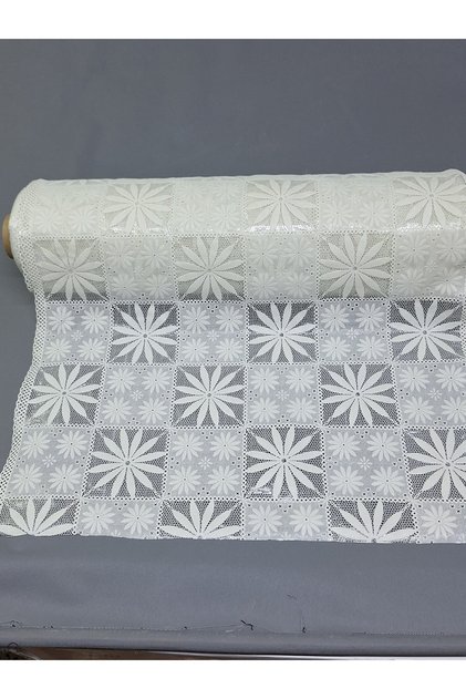 White Pvc Shovel Lace Shelf and Cabinet Mid Runner