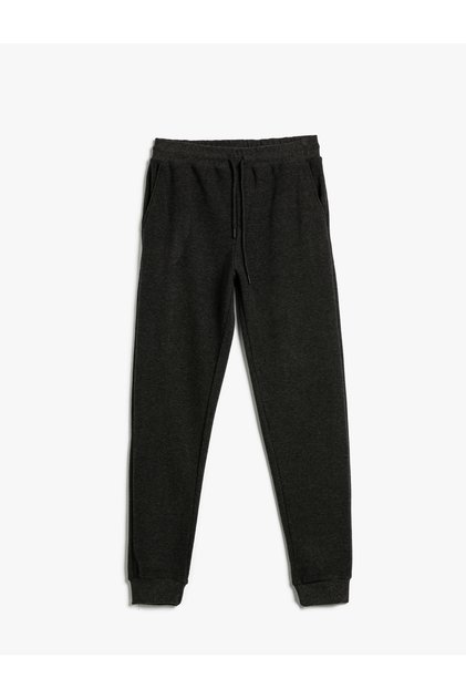 Jogger Sweatpants with Lace Waist and Pocket Detail